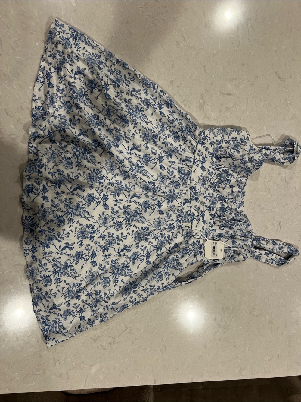 ALTARD STATE Blue White Floral Print Dress Size L NWT